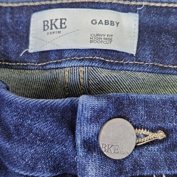BKE Jeans Women 30 Gabby Curvy Fit Boot Cut High Rise Stretch Denim BGK614R Blue - Picture 14 of 16